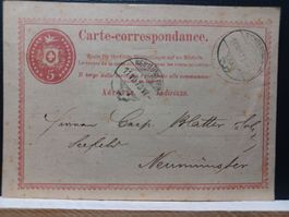 Carte-correspondance. 1873, Richtersweil-Neumünster