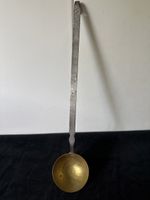 Antike Schöpfkelle, Messing, mit langem Stiel, 40 cm