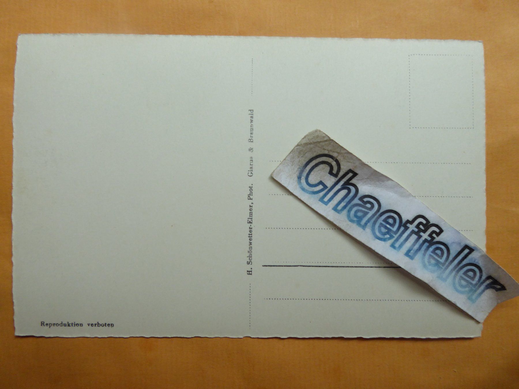 Cartoline postali: 1038 Glarus, Stadtkirche mit Llänisch – Usato da Zürich venduto da Chaeffeler 1