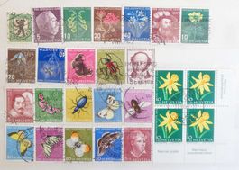 PRO JUVENTUTE: Des timbres oblitérés des anéees 1925 à 1964