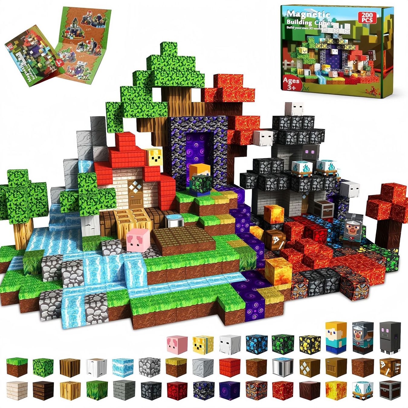 Jeux: Minecraft Magnetic Building Blocks 200 Pcs Educational New – Neuf (Voir description) à Glattbrugg par har_jgc7