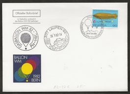 Ballon Schweiz Bern Laupen 1982 Luftpost