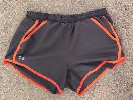 Under Armour Damen Laufshorts Grau/Orange | Grösse S