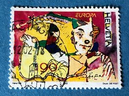 Nr. 1052 Clown mit Requisiten GESTEMPELT 2002   
