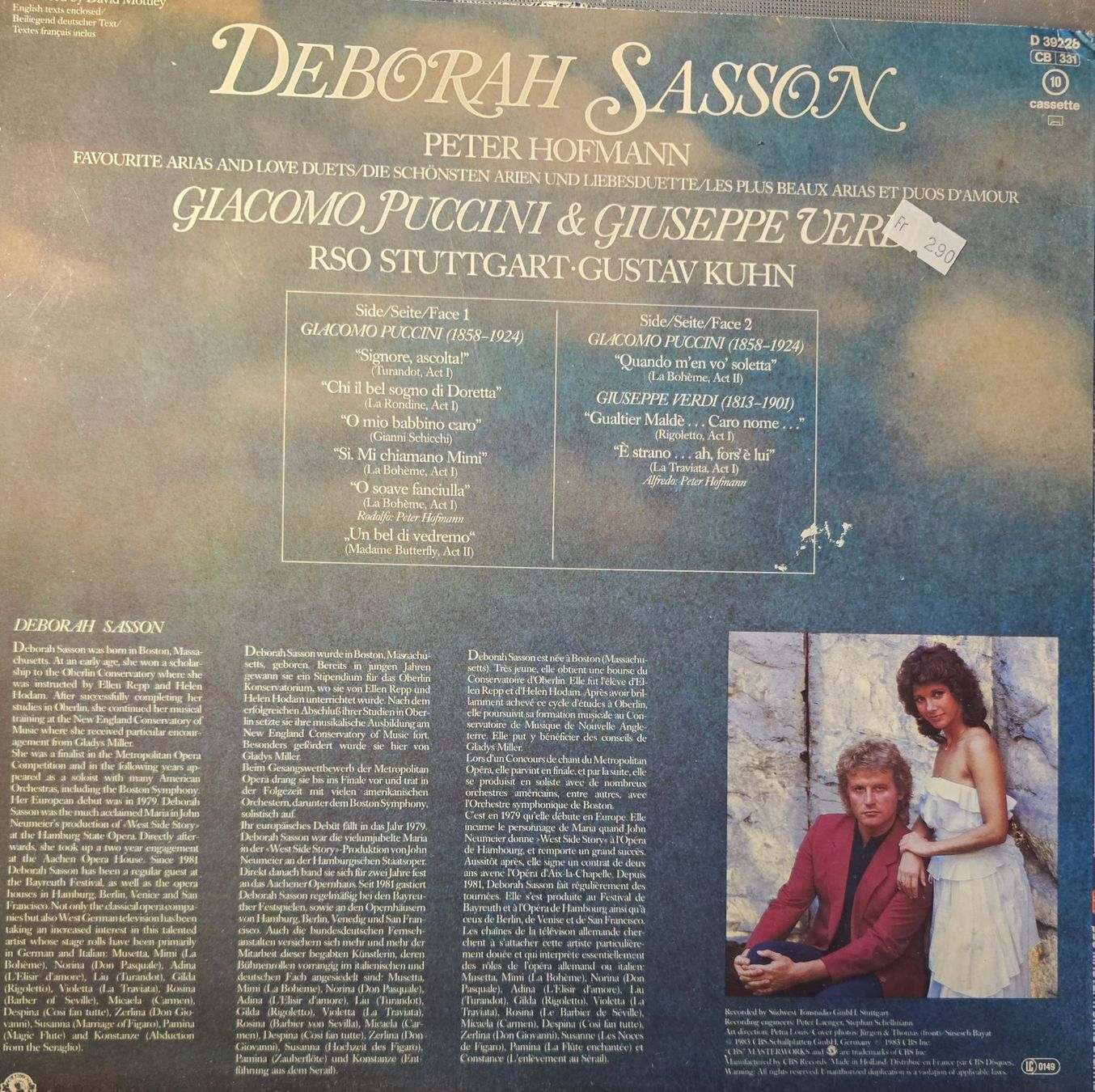 Schallplatten: Deborah Sasson - Favorite Arias And Love Duets – Gebraucht aus Wahlen b. Laufen von Cg10 1