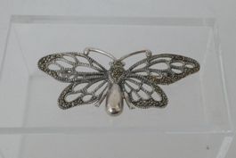 Vintage - Silberbrosche Markasiten