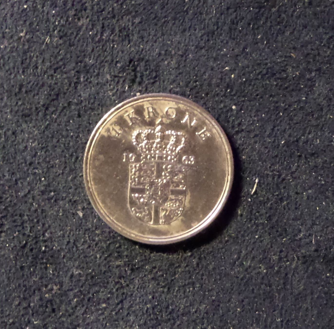 Tutti le monete: DANEMARK  1 KRONE  1963 – Usato da Nyon venduto da an54 1
