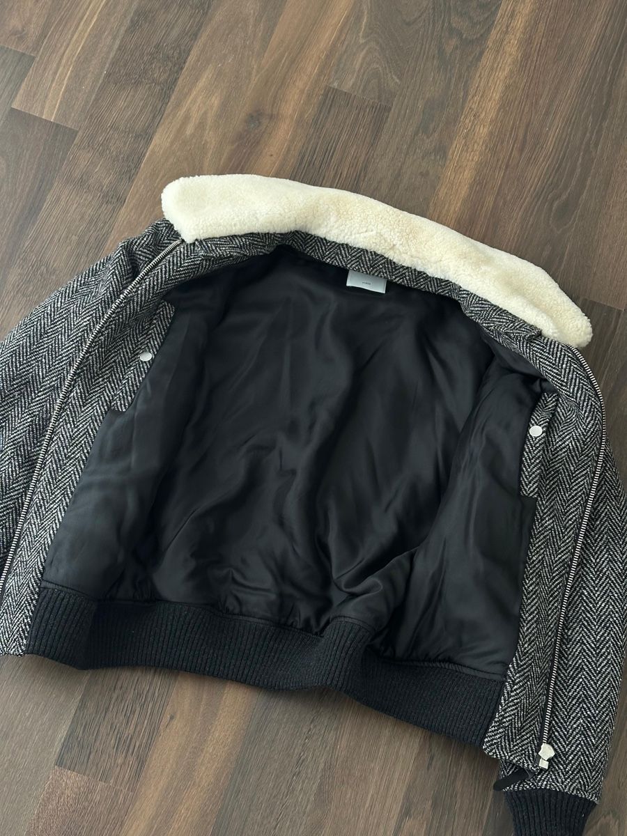 Sandro Giacche: Sandro Shearling Collar Herringbone Aviator Jacke in Grösse – Usato da Mörschwil venduto da ReLuxeAtelier 3