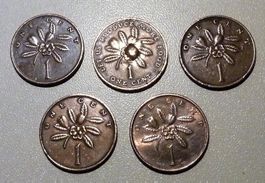 Jamaica 1 Cent 1969 to 1972