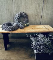 Holzbank im Fabrikstyle schwarz