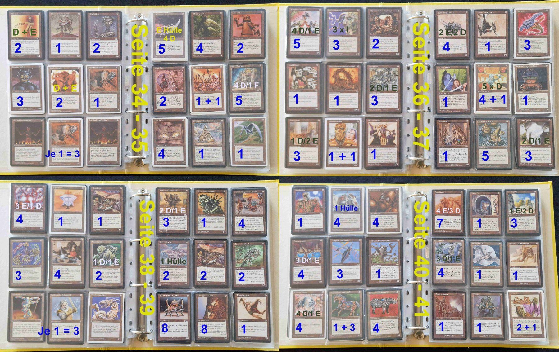 Magic The Gathering Carte collezionabili: Magic The Gathering #5 Ordner: 1263 Karten& Total 552 Bilder – Usato da Zürich venduto da silver-team 6