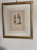 Trachtenbild Bern von König antik, echt.