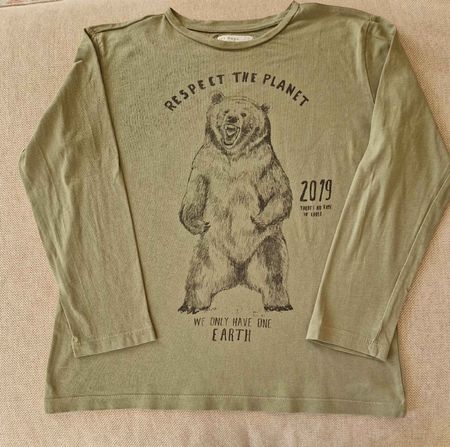 lft-Boys; Cooles Langarmshirt mit Bär-Print, Gr.140