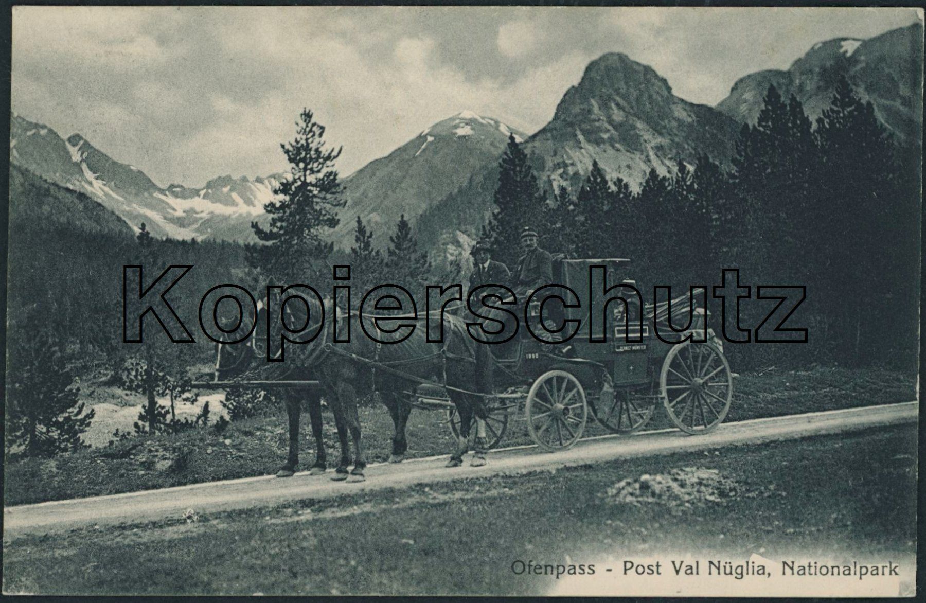 Cartoline postali: GR Ofen Pass - Postkutsche – Usato da Schindellegi venduto da leecollect