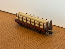 e1795 Mängel: Rungenwagen mit Ladung (Spur N)