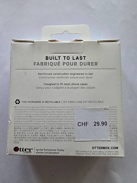 Cavi: NEU OtterBox iPhone/iPad/iPod Kabel 1m Lightning auf USB-A  – Usato da Thun venduto da sek_76bk 1