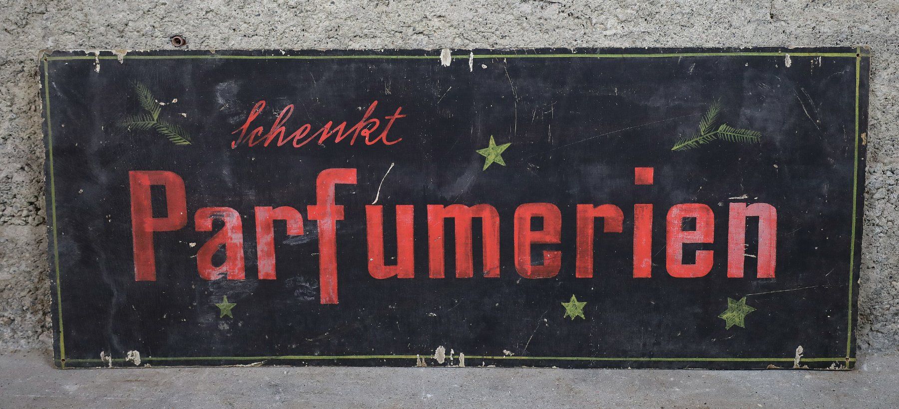 Insegne: Holzschild Schmiede "Schenkt Parfumerien" – Usato da Birrwil venduto da brandschatz_birrwil 1