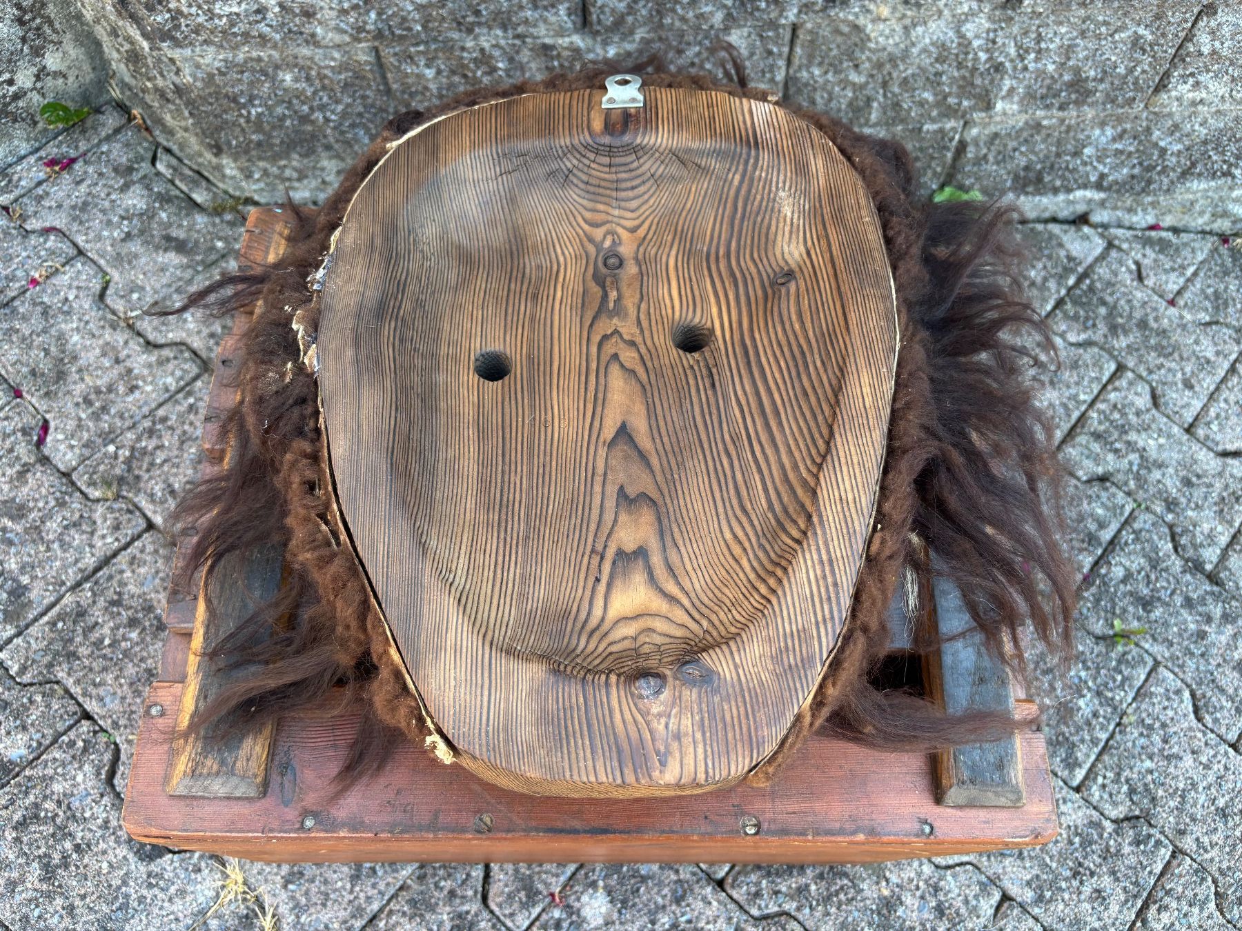 Sonstige Antiquitäten & Kunst: sehr schöne grosse alte Walliser Holzmaske – Gebraucht aus Feldbach von Olive1 8