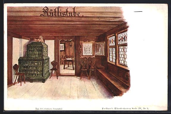 Ansichtskarten: AK Rütli, Rütlistube um 1900 – Gebraucht aus Berlin von bartko-reher