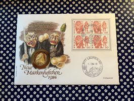 Münzbrief / Numisbrief - Silber - vergoldet