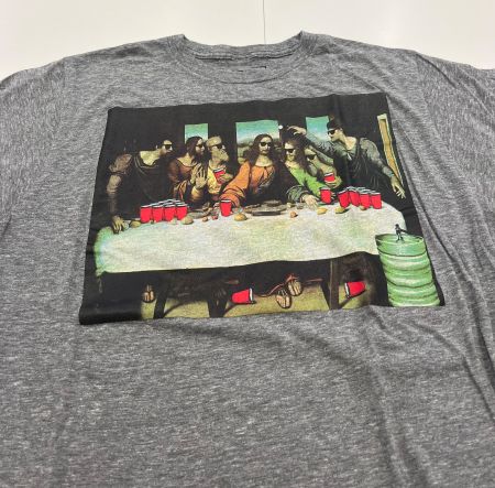T-Shirt Beer Pong x Das letzte Abendmahl, Gr. L