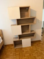 Wandregal Holzoptik mit weissen Fronten gebraucht
