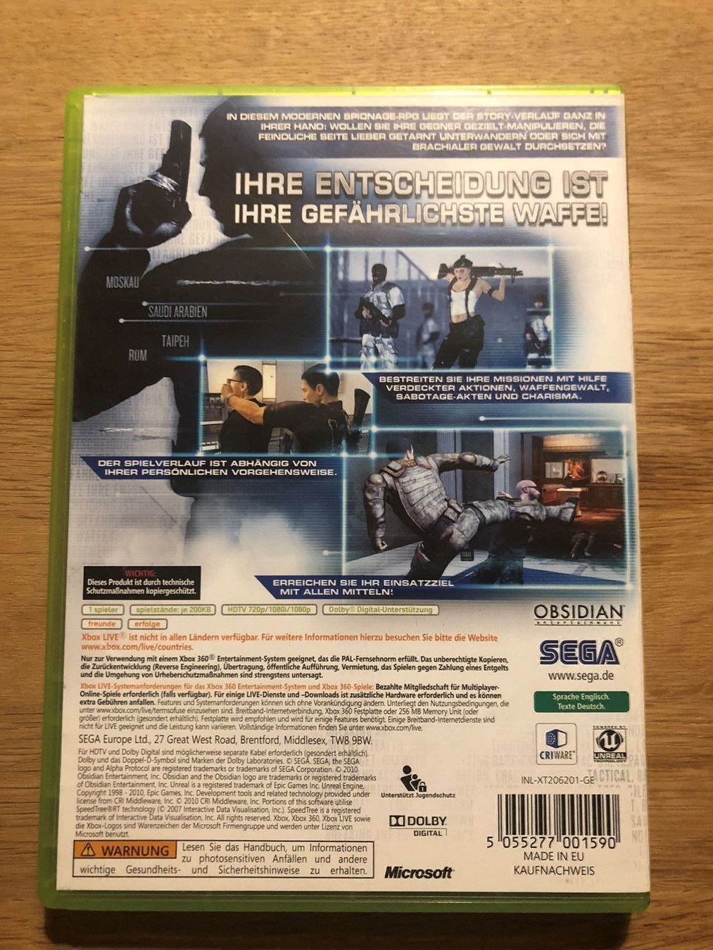 Microsoft Spiele: Alpha Protocol für Xbox 360 – Gebraucht aus Kestenholz von Dickies09 1