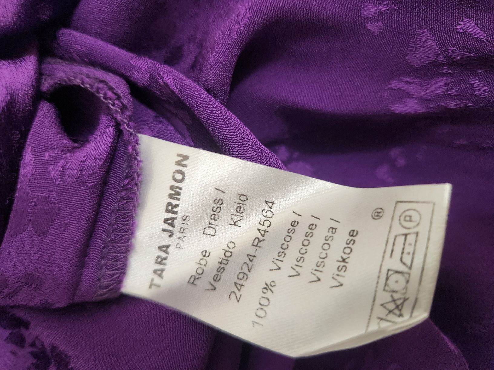 Tara Jarmon Vestiti: Robe Tara Jarmon violette fleurie viscose taille S – Usato da Niedergösgen venduto da Eva2410 8