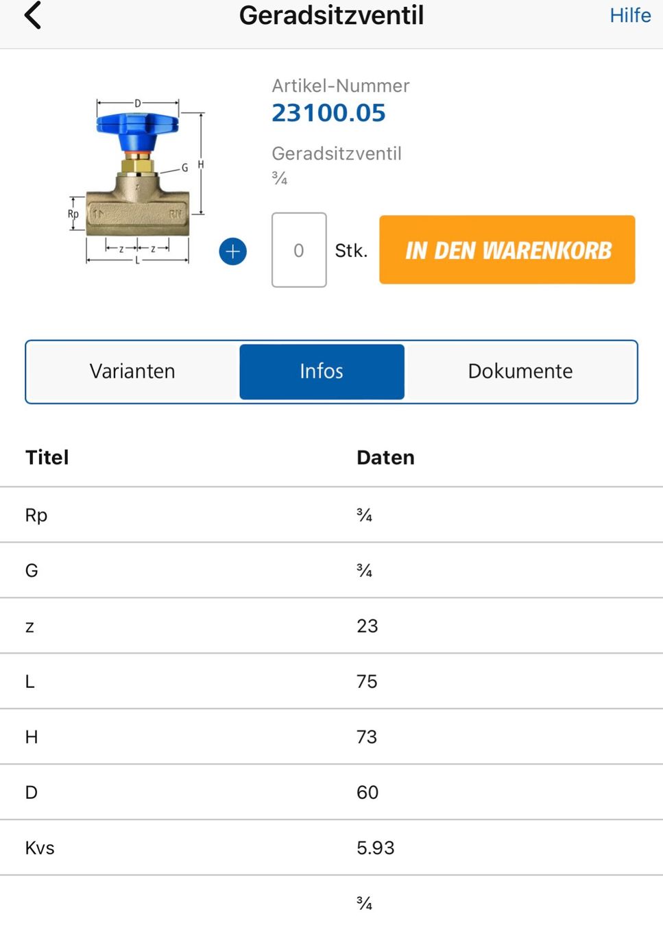 Rubinetteria: Geradsitzventil 3/4 Zoll – Nuovo (secondo la descrizione) da Niedergösgen venduto da elromano74 2