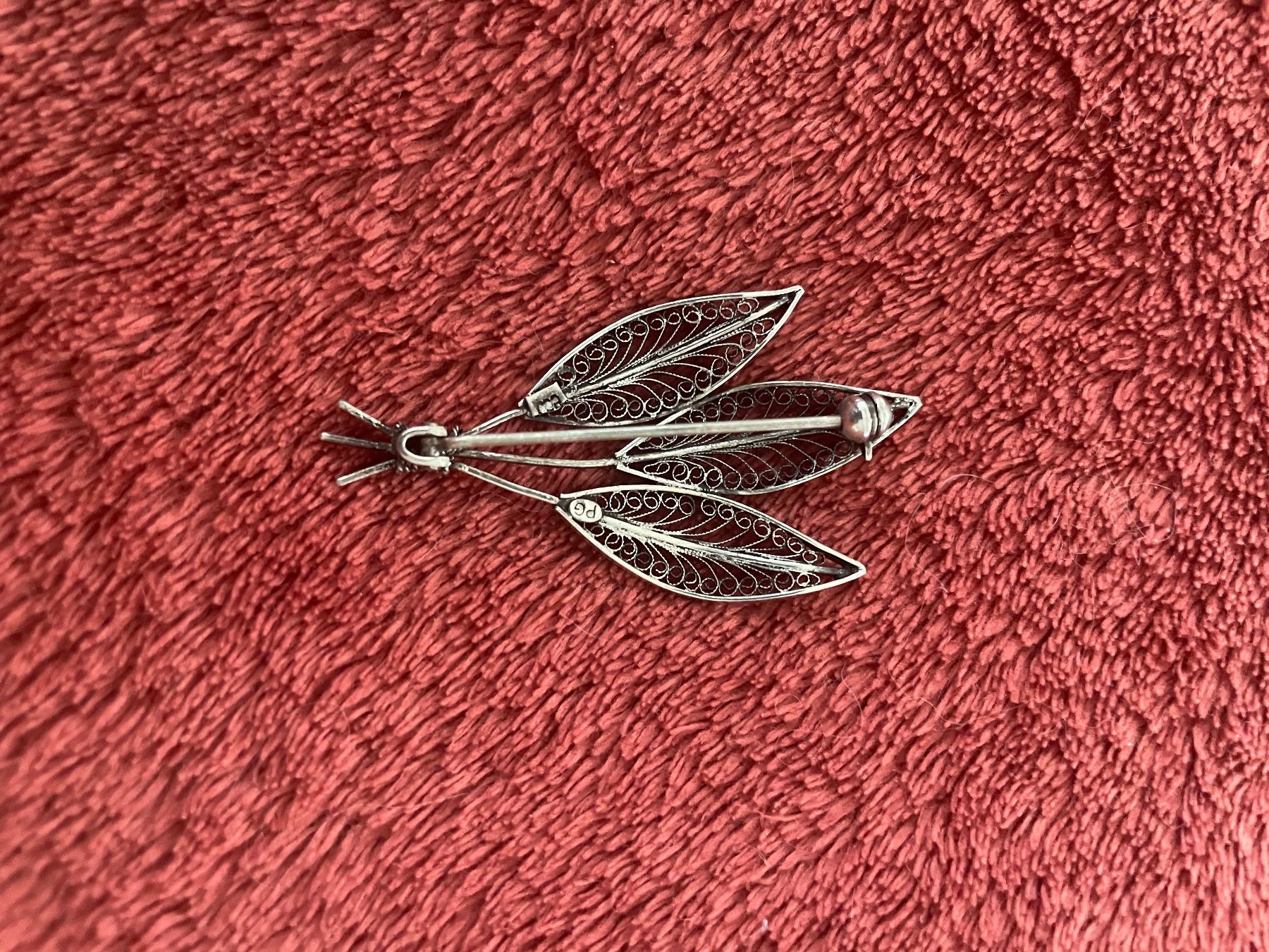 Broches & Aiguilles: Silberbrosche gest. 800 + PG,  3 Blätter – D'occasion à Subingen par Riccardina 3