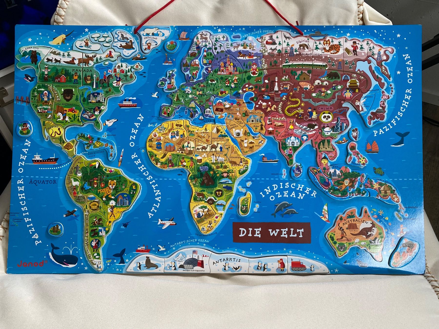 Janod Puzzles: Magnetpuzzle Weltkarte – Gebraucht aus Wilen b. Wil von Einfachcool