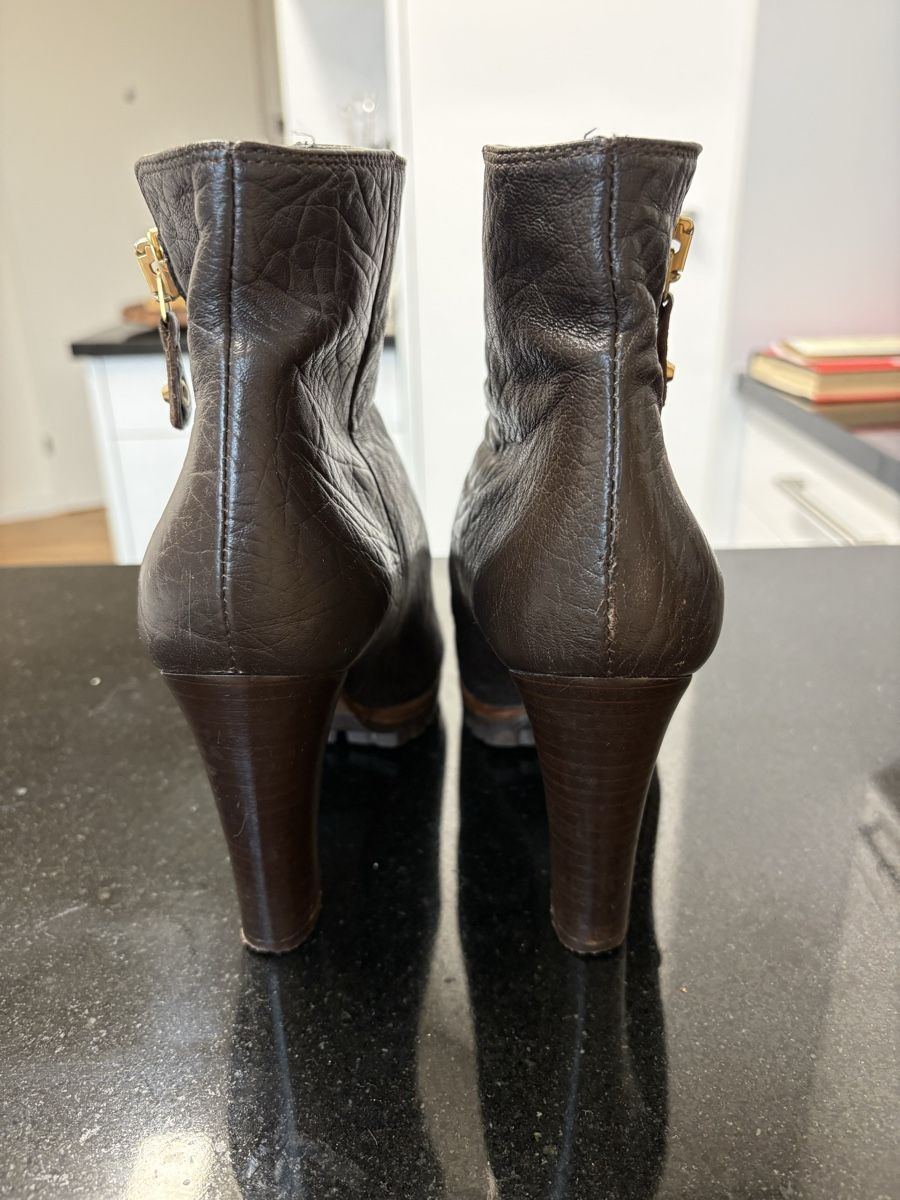 Navyboot Scarpe da donna: DARK BROWN LEATHER BOOTS – Usato da Rotkreuz venduto da Vintage_lover1 3