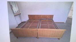 Doppelbett aus Kirschholz (oder 2 Einzelbetten)