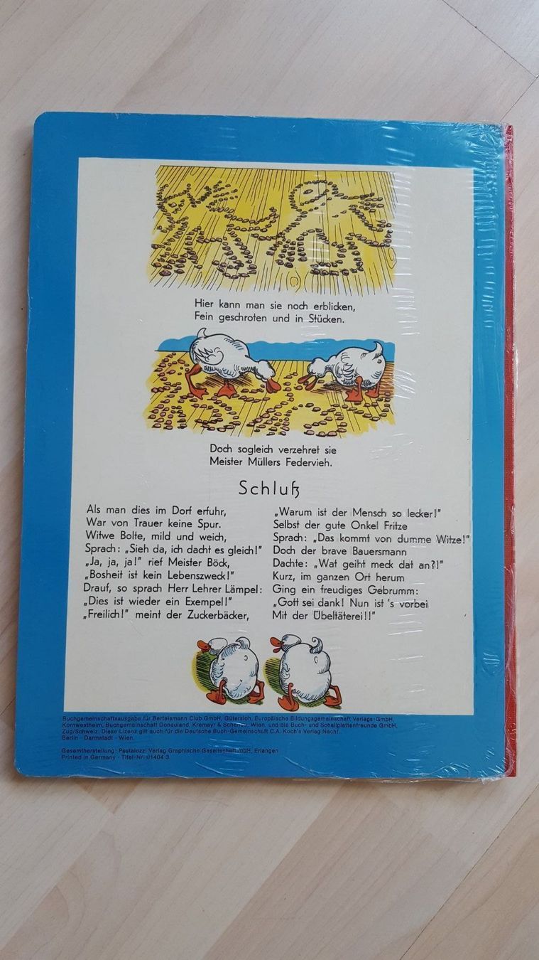 Libri: Max und Moritz, ungekürzte Ausgabe – Nuovo e nell'imballaggio originale da Schönengrund venduto da Liane63 1