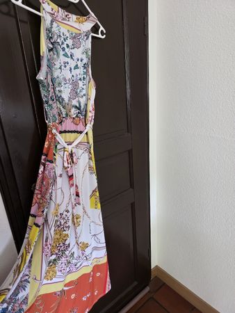 Abito estivo lungo fantasia, taglia 40