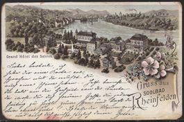 Gruss aus  Soolbad  Rheinfelden,  Litho  1898