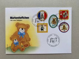 6 FDC 100 Jahre Teddybär aus MH 2002 ET + (Ortsn.)