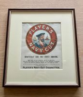 Antike Player‘s Navy Cut Werbeanzeige, ca. 1900, gerahmt
