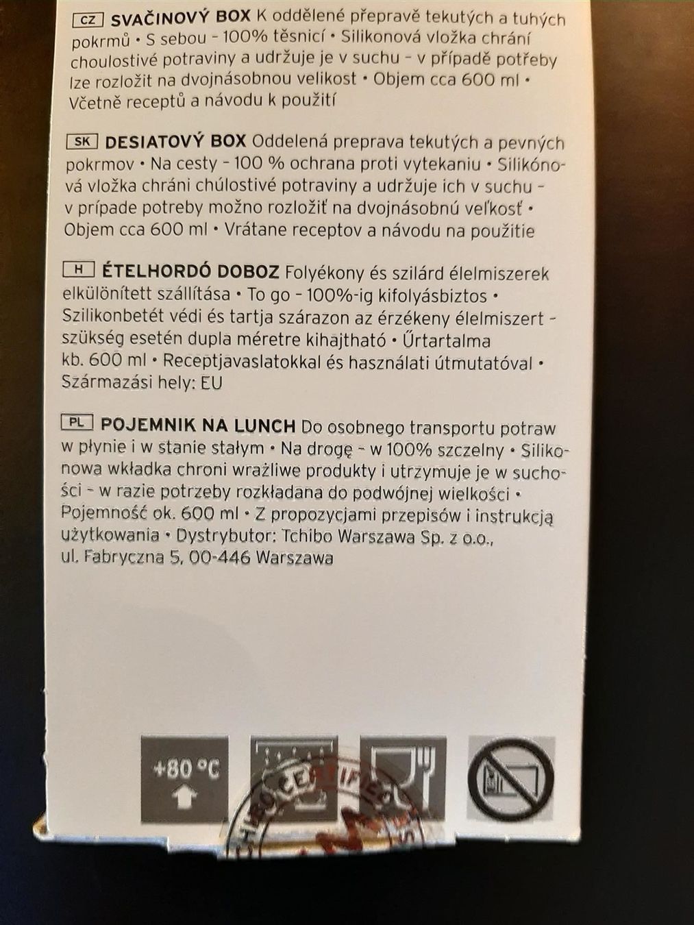 Tchibo Behälter & Ähnliches: Tchibo Lunchbox to go 600ml Originalverp – Neu und originalverpackt aus Affoltern am Albis von Sabinezc 3