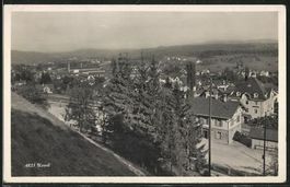 Uzwil, Bahnhofsgebäude, gelaufen 1929