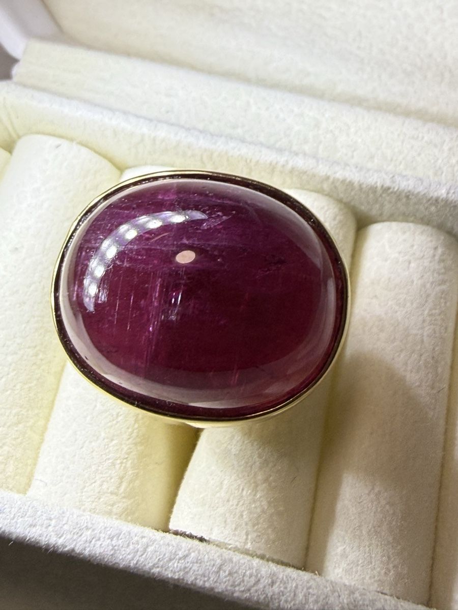 Anelli: GoldRing 18k mit Turmalin Rubellit – Usato da Oberhof venduto da RealStone