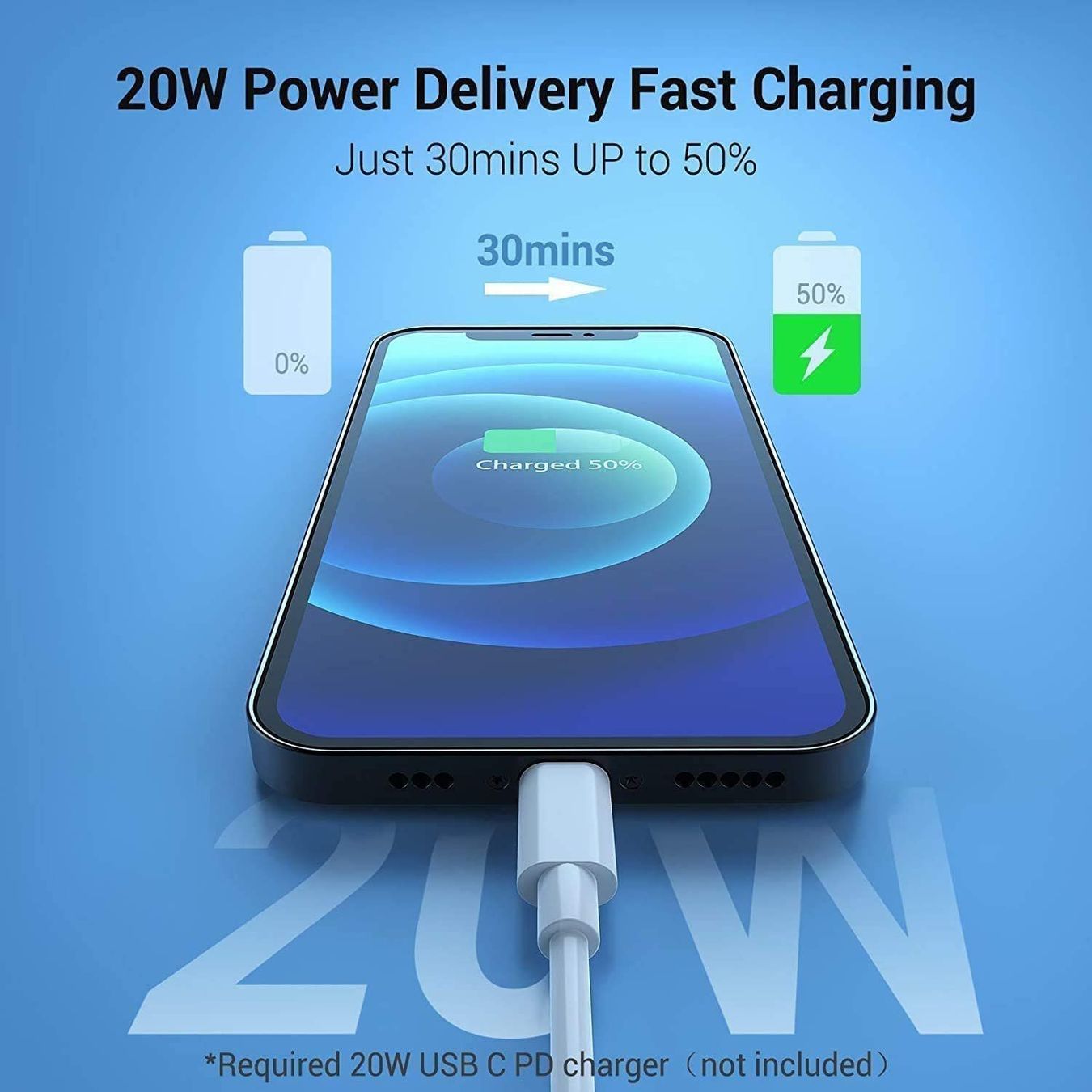 Caricabatterie: 2 Câbles USB C à lightning iphone 2metre – Nuovo e nell'imballaggio originale da Morges venduto da DigiAC 1
