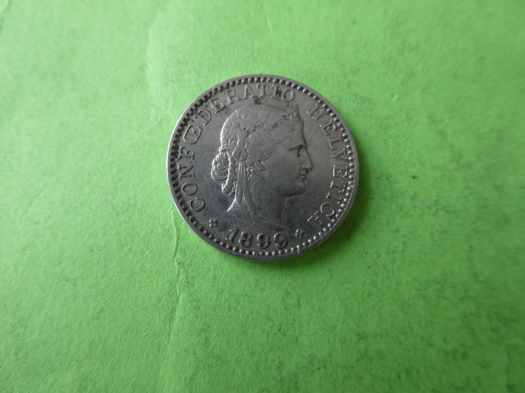 Toutes les monnaies: Schweiz 1899, 20 Rappen – Neuf (Voir description) à Hinterforst par Rohusri