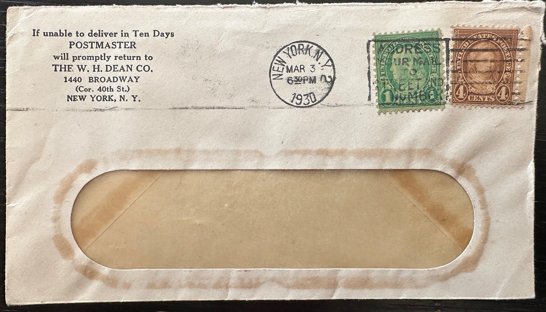 Alle Briefmarken: Brief aus NEW YORK 1930 – Gebraucht aus Weesen von Sombrero22 1