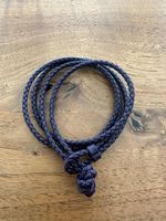 Lederarmband geflochten, lila, 1mal getragen
