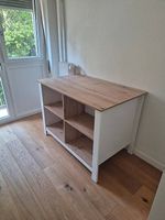 Kücheninsel weiss/holz 124x75x90 cm