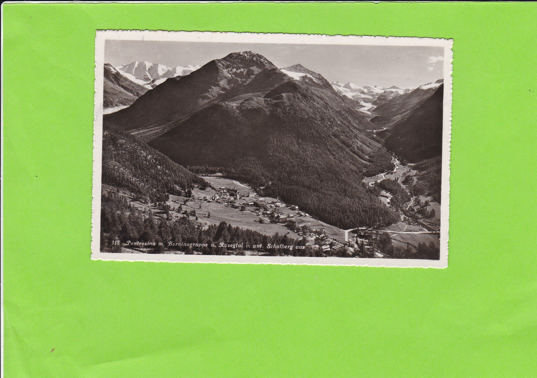 Cartoline postali: Pontresina mit Berninagruppe – Usato da St. Peterzell venduto da neckertal