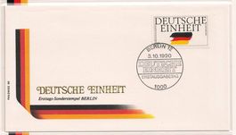 BRD - Sonderstempel Erstausgabe FDC - DEUTSCHE EINHEIT 1990