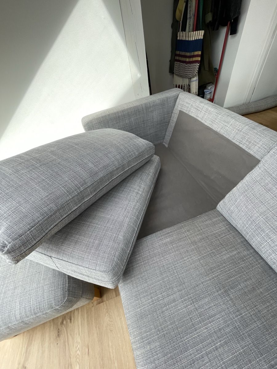 Sofas: Sofa L-Form mit Hocker, grau  – Gebraucht aus Biel/Bienne von mic_jy56 4