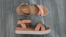 🆕️ Exquily Plateau-Sandalen - 38 - Altrosa / Nude
